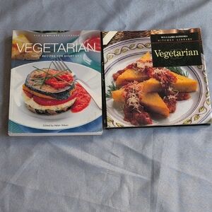 Two Vegetarian Recipe Cookbooks, Paperback, Hardback with Dust Jacket
